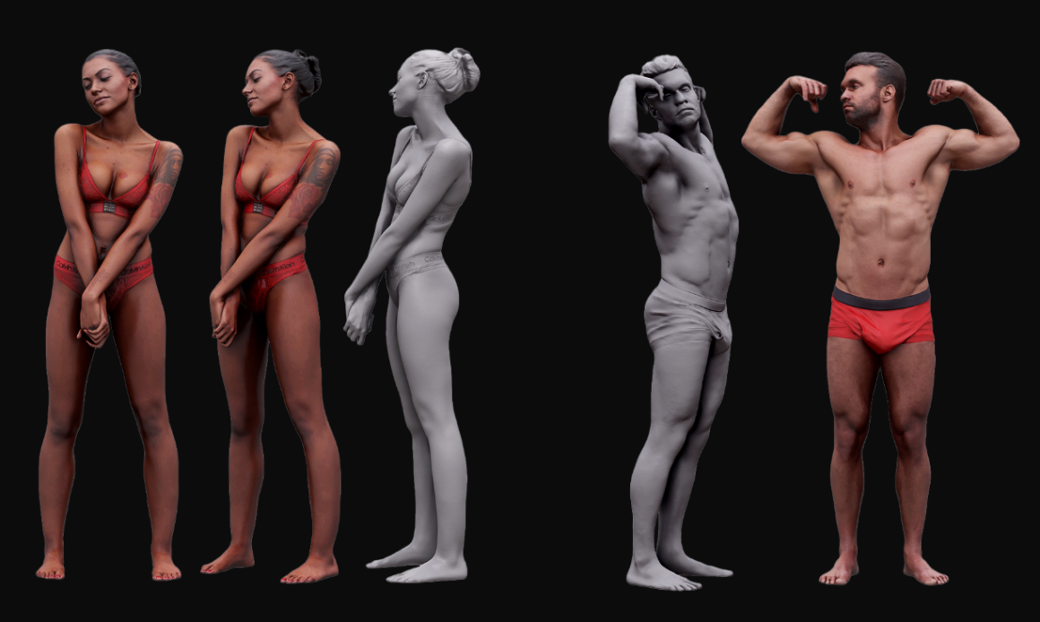 female body scans, male body scans