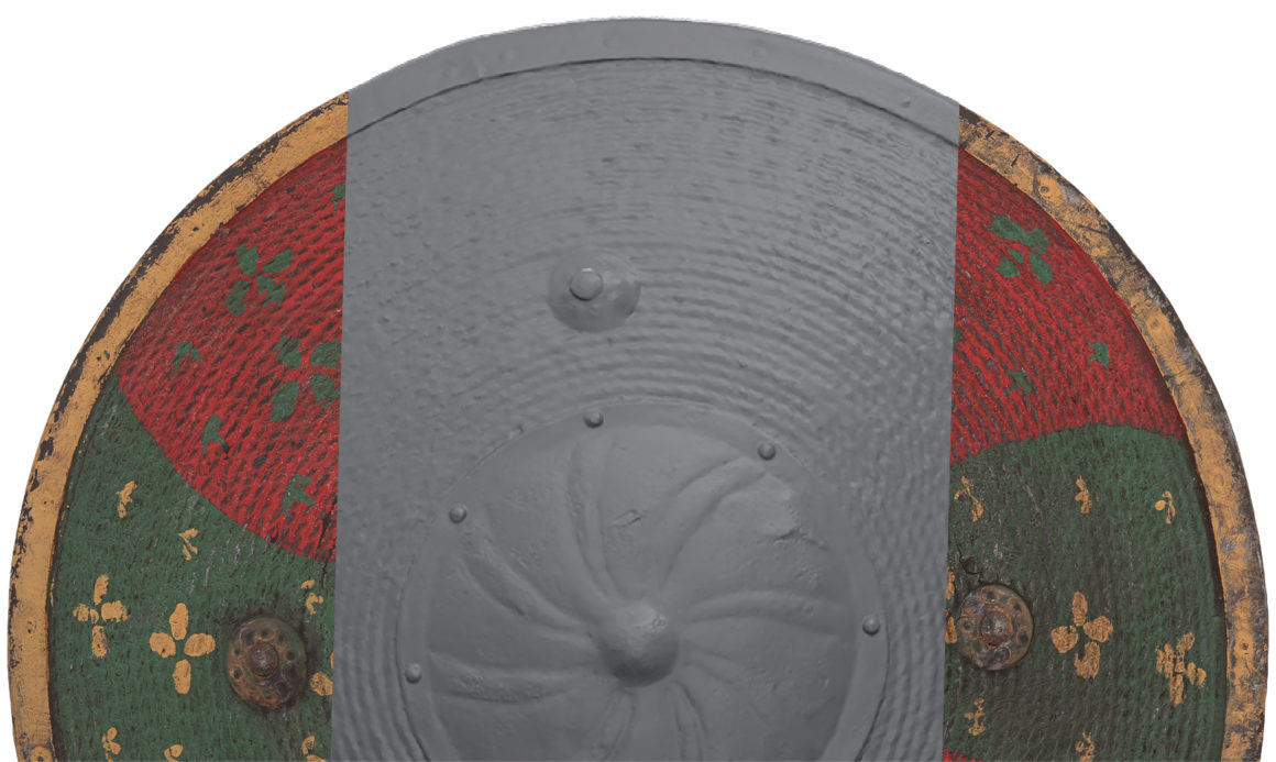 3D scan medieval shield scanned parts