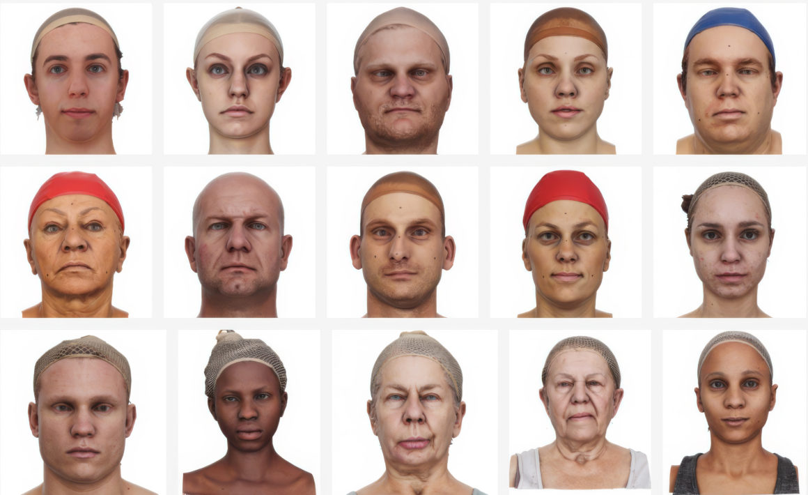 3D head scans male and female with hyperealistic details made by photogrammery, created by Reality capture for game studios and 3D artist