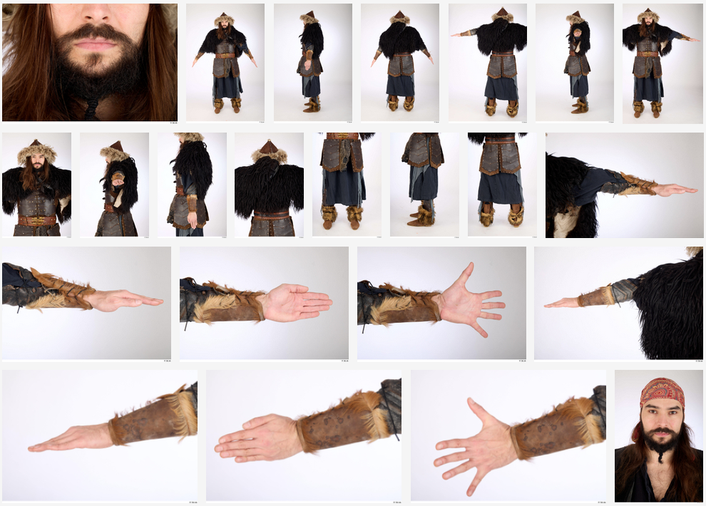 Male anatomical references ideal for both traditional and digital artists, include T-pose photographs, action poses, and close-ups of limbs, hands, eyes, ears, feet, faces, and skin textures.