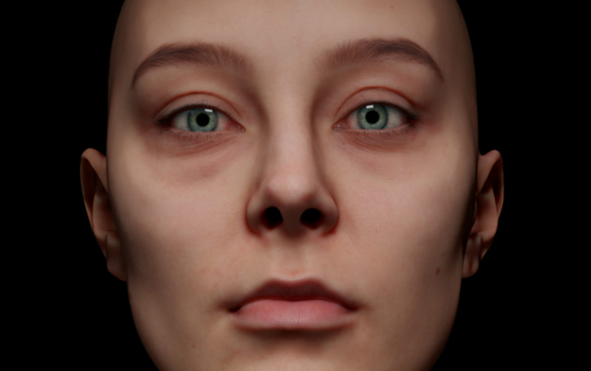 Anneli Retopologized head scan preview