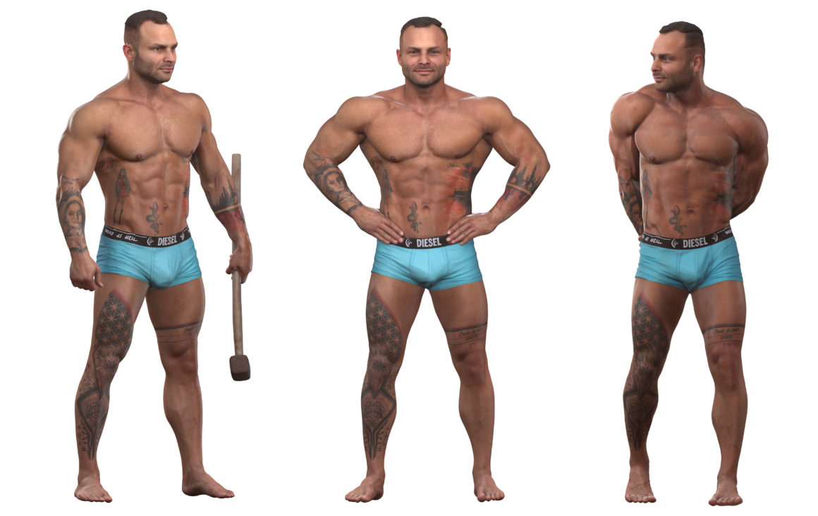 Clean and Raw body Scans Preview Garrott