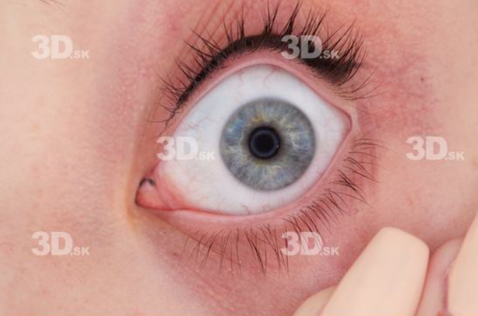 HD eye photo in low resolution