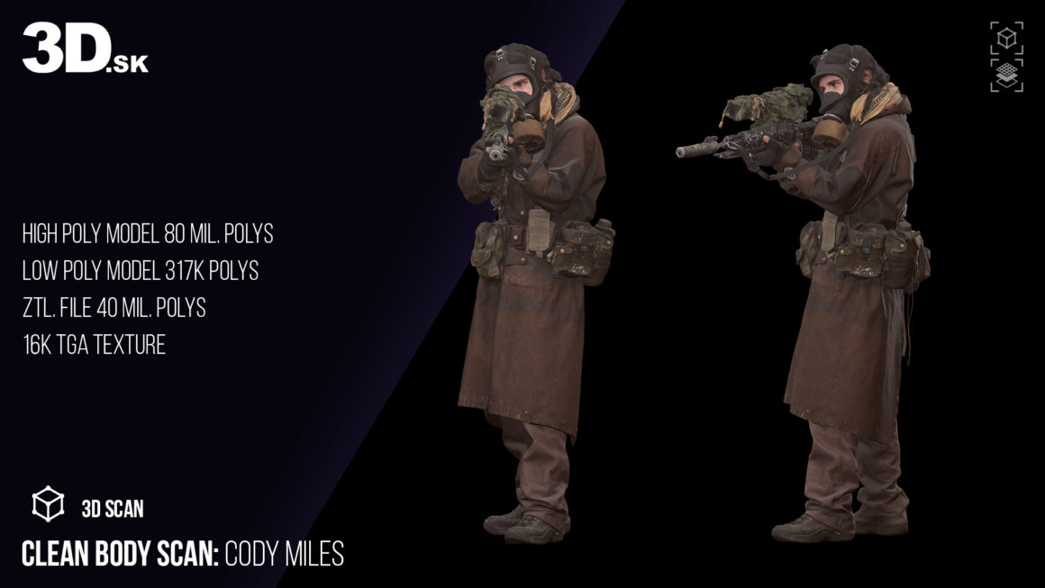 Clean Body 3D Scan – Cody Miles, Army Stalker