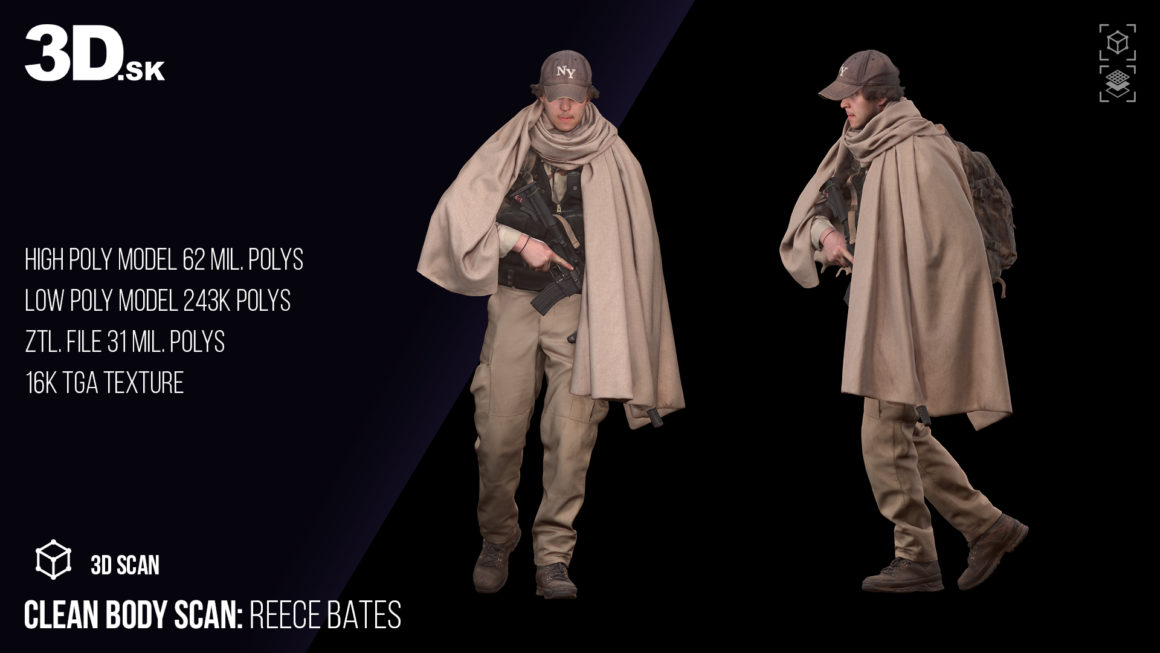 Clean Body 3D Scan – Reece Bates, Delta Force Soldier