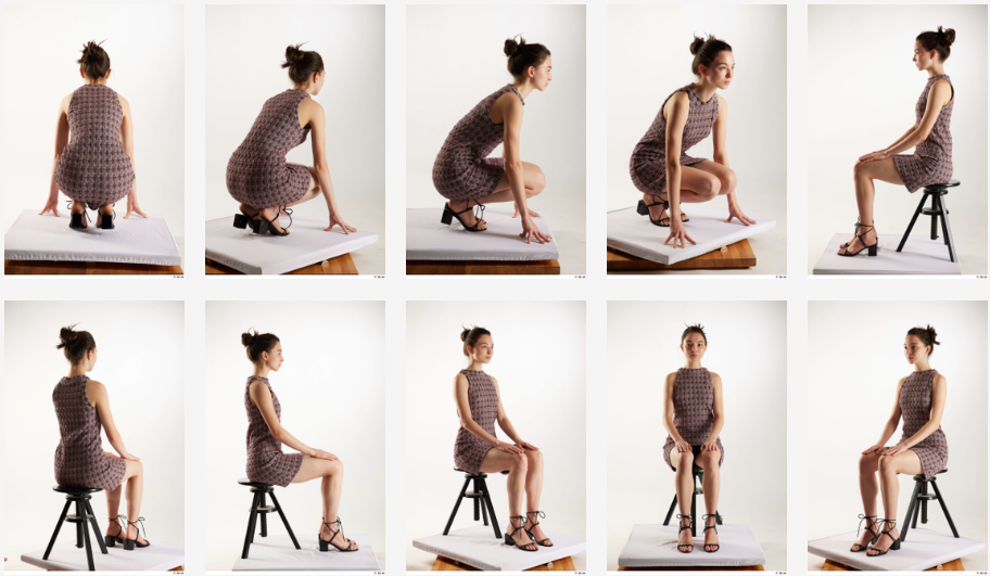 Sitting poses photos