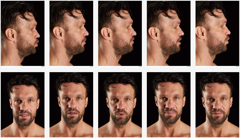 Preview face expressions of Larry Steel