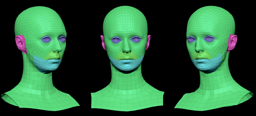 SubDiv of Retopologized Head of Isabella De Laa