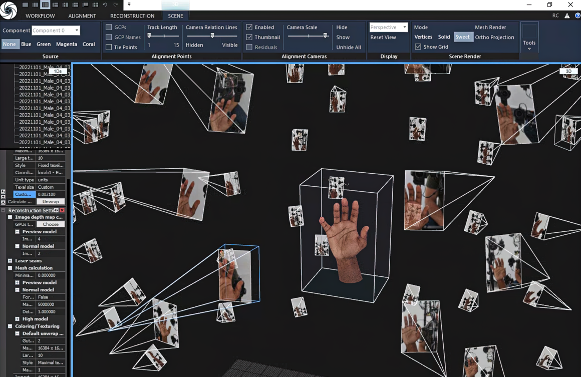 Photogrammetry process