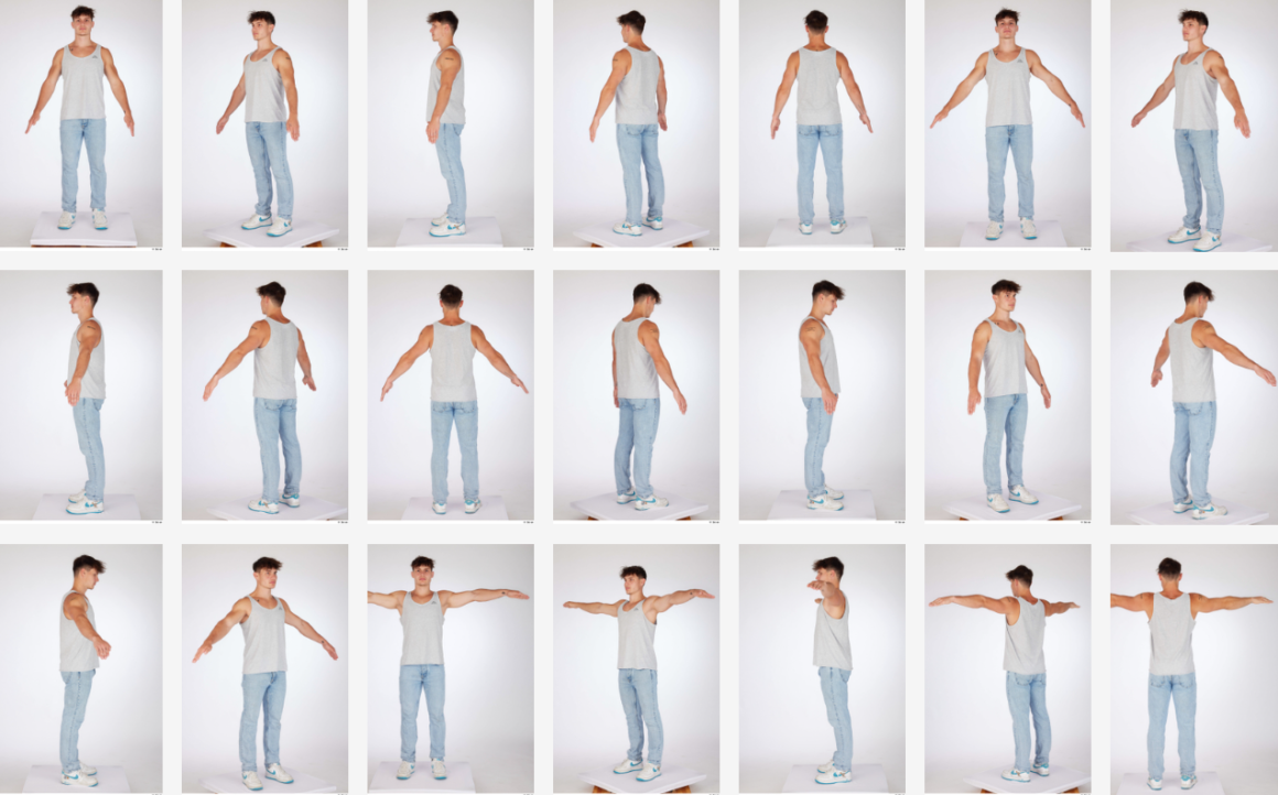 Darren A-pose and T-pose photos